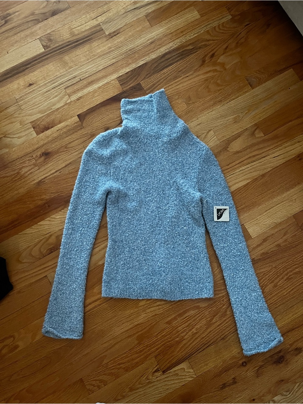 NWT Soft blue Boucle  Turtleneck Sweater - Cozy Knit